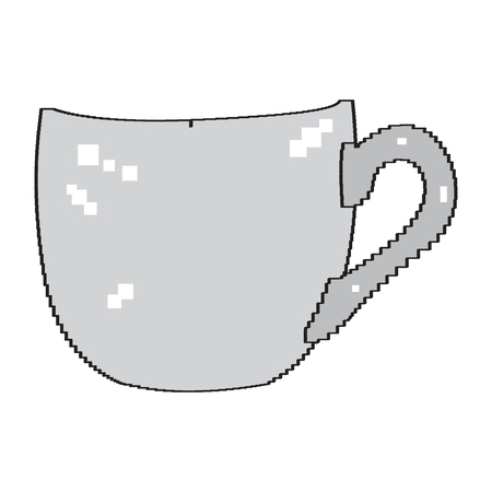 Pixelated coffee cupのイラスト素材
