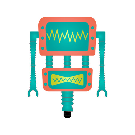 Isolated cute robotのイラスト素材
