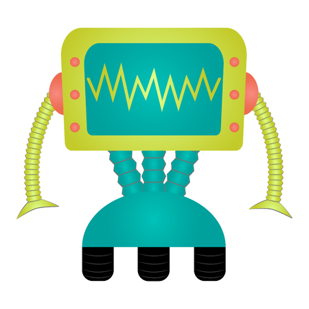 Isolated cute robotのイラスト素材