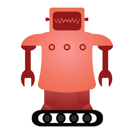 Isolated cute robotのイラスト素材