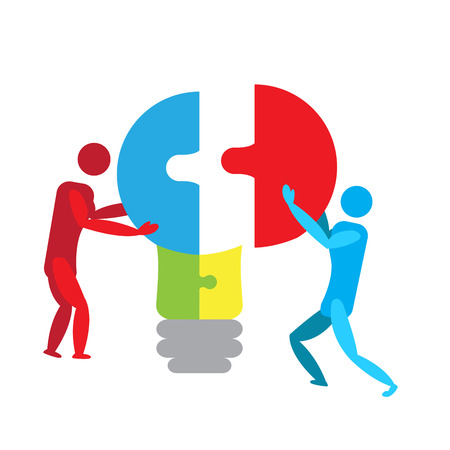 Abstract teamwork icon vector illustration.のイラスト素材