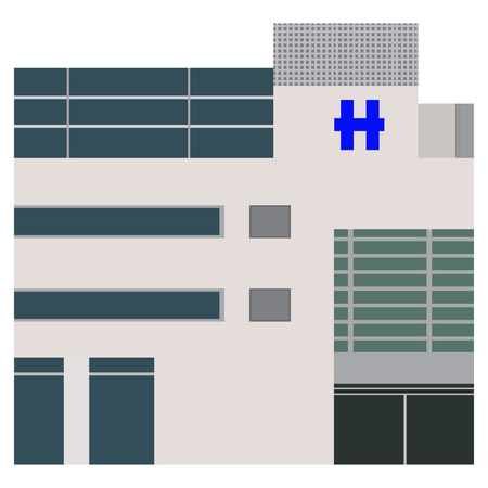 Isolated hospital buildingの写真素材