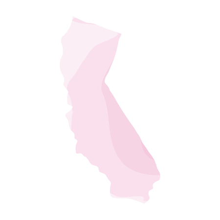Political map of the state of California, Vector illustrationのイラスト素材