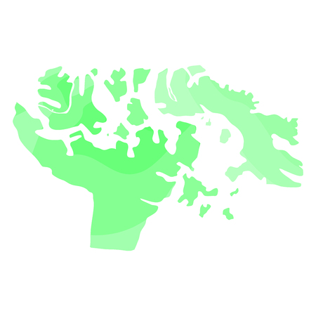 Political map of the territory of Nunavut, Vector illustrationのイラスト素材