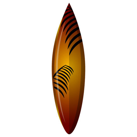 Surfboard isolated on white background, Vector illustrationのイラスト素材