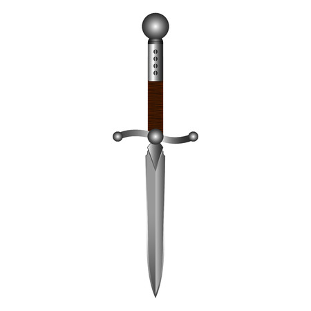 Isolated sword weapon icon on white background illustration.のイラスト素材
