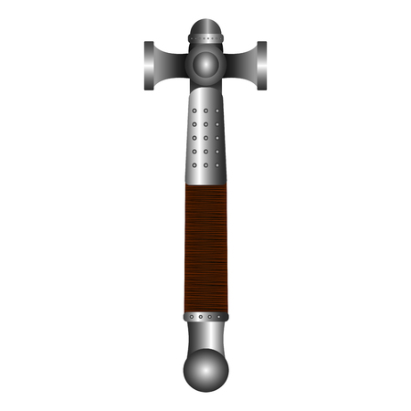 Isolated hammer weapon icon on white background illustration.のイラスト素材