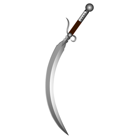 Isolated sword weapon icon on white background illustration.のイラスト素材