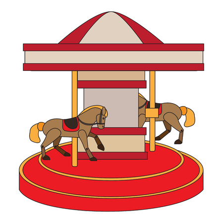 Carousel icon on a white background, Vector illustrationのイラスト素材