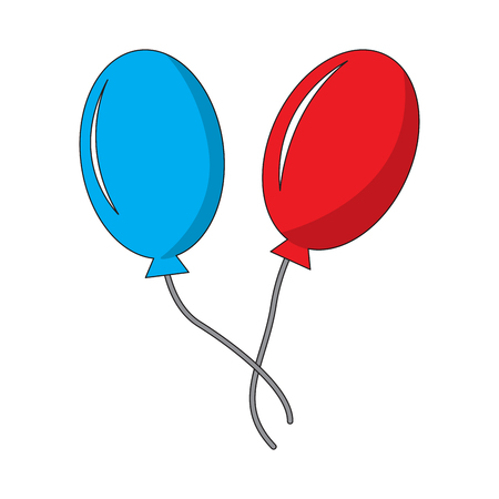 Pair of carnival balloonsのイラスト素材