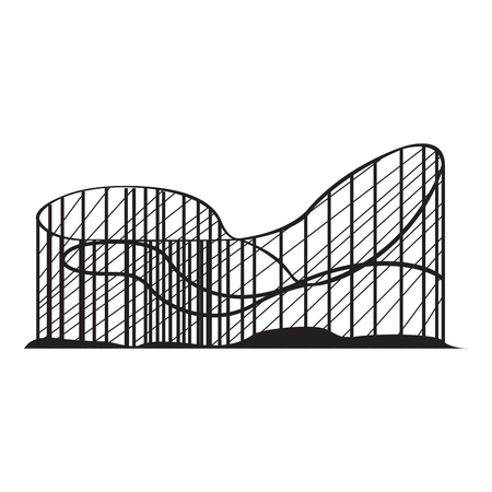 Roller coaster iconのイラスト素材