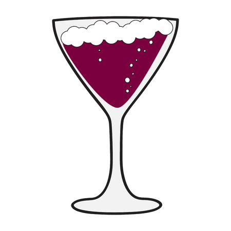 Isolated wine glass icon on a white background, Vector illustrationのイラスト素材