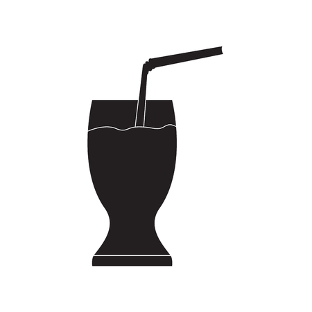 Isolated milkshake silhouetteのイラスト素材