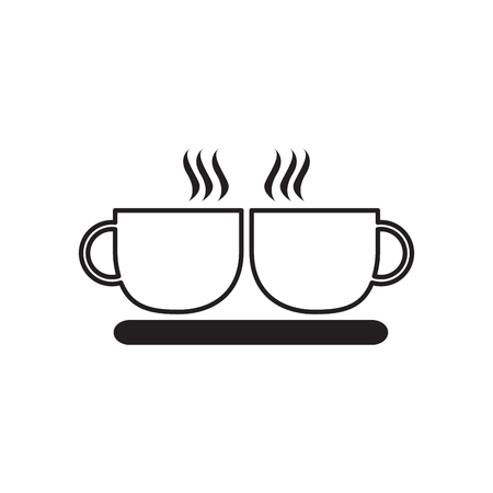 Pair of coffee mugsのイラスト素材