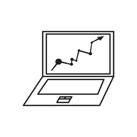 Isolated laptop iconのイラスト素材