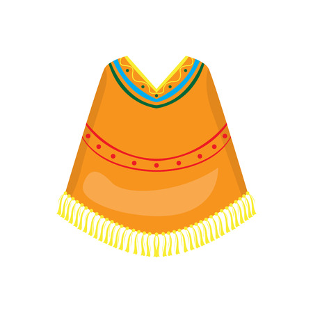 Mexican poncho icon illustration.のイラスト素材