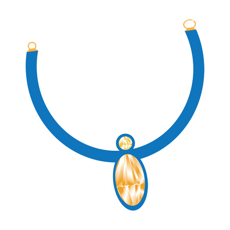 Isolated necklace icon on a white background, vector illustrationのイラスト素材