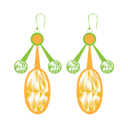 Pair of earringsのイラスト素材