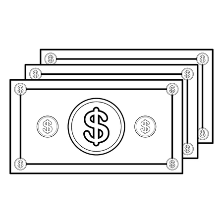 Currency bill icon imageのイラスト素材