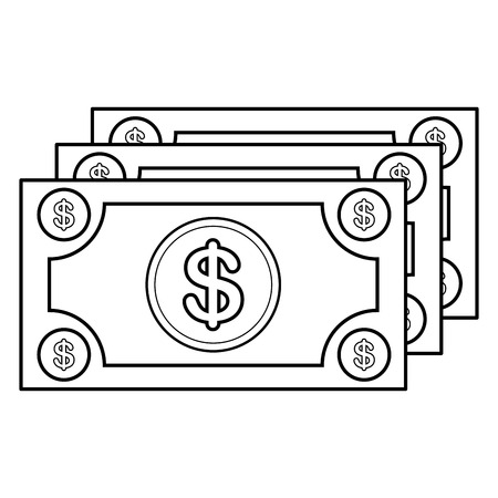 Currency bill icon imageのイラスト素材