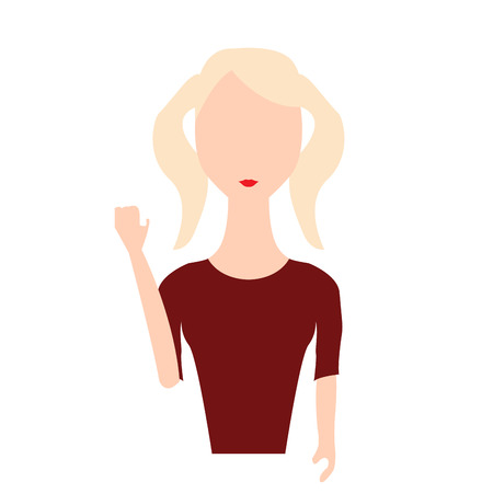 Abstract woman avatar.のイラスト素材