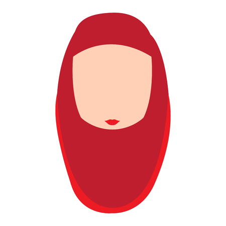 Woman avatar with hijab.のイラスト素材