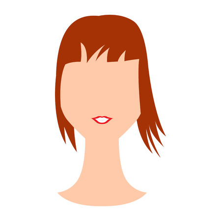 Abstract woman avatar illustration.のイラスト素材