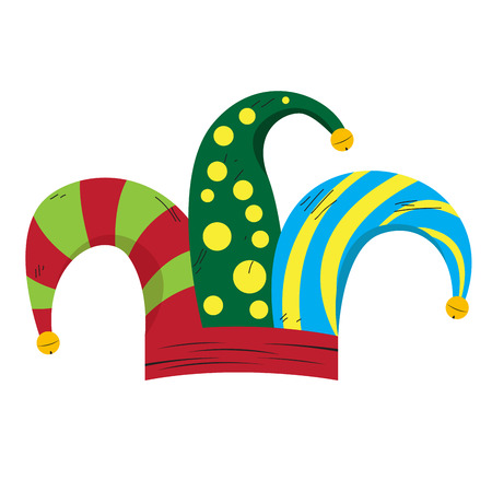 Harlequin hat image illustration.のイラスト素材