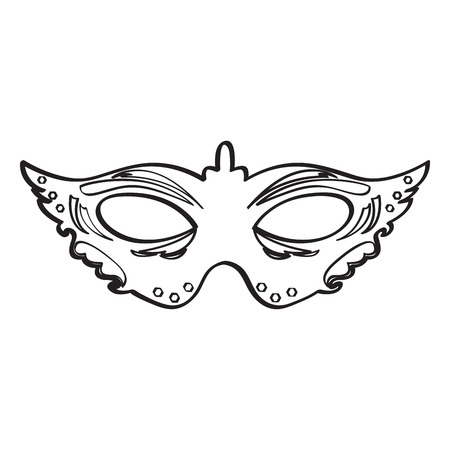 Mardi gras mask icon design illustration.のイラスト素材