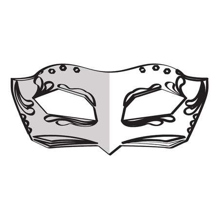 Mardi gras mask icon illustration.のイラスト素材