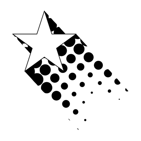 Isolated comic star illustration.のイラスト素材