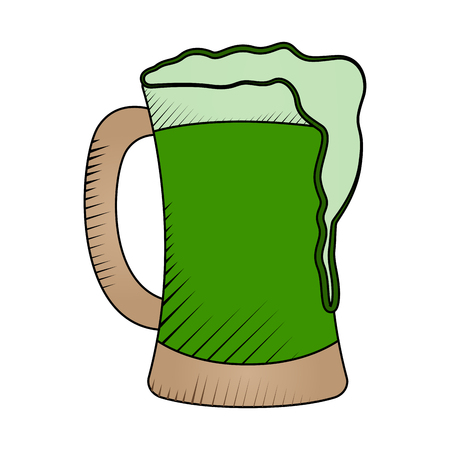 Beer mug with foam iconのイラスト素材