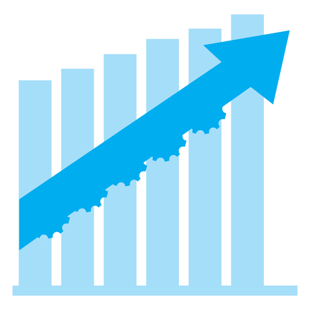 Isolated financial chart image with arrow, Vector illustration designのイラスト素材
