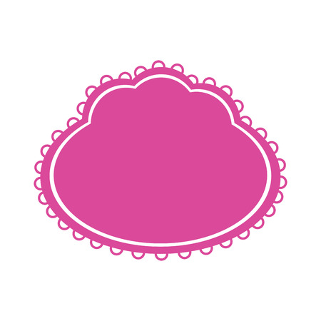 Isolated empty pink label. Vector illustration designのイラスト素材
