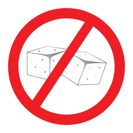 Forbidden sugar sign illustration.のイラスト素材
