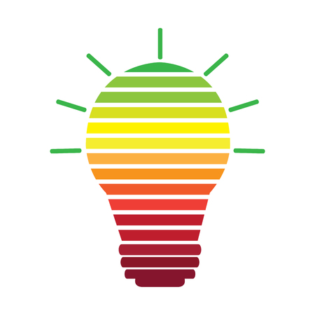 Colored light bulb icon. Vector illustration designのイラスト素材