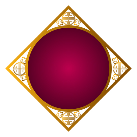 Empty traditional label. Chinese new year. Vector illustration designのイラスト素材