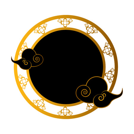 Empty traditional label. Chinese new year. Vector illustration designのイラスト素材