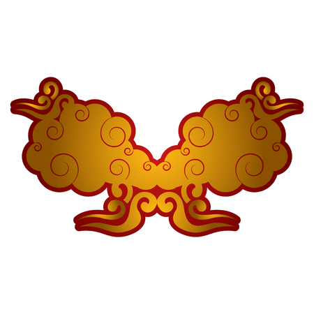 Isolated asian clouds icon. Vector illustration designのイラスト素材
