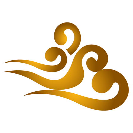 Isolated asian cloud icon. Vector illustration designのイラスト素材