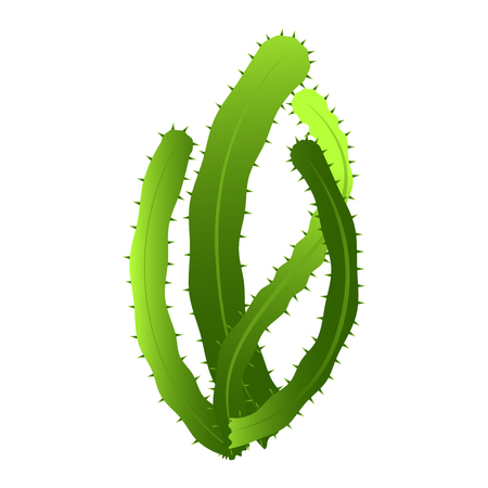 Isolated cute cactus image. Vector illustration designのイラスト素材