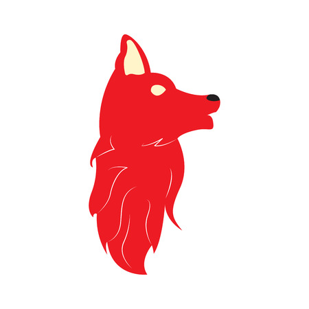 Avatar of a dog. Chinese new year. Vector illustration designのイラスト素材