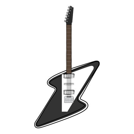 Electric guitar sketch. Musical instrument. Vector illustration designのイラスト素材
