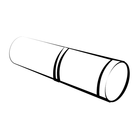 Isolated rainstick outline. Musical instrumentのイラスト素材