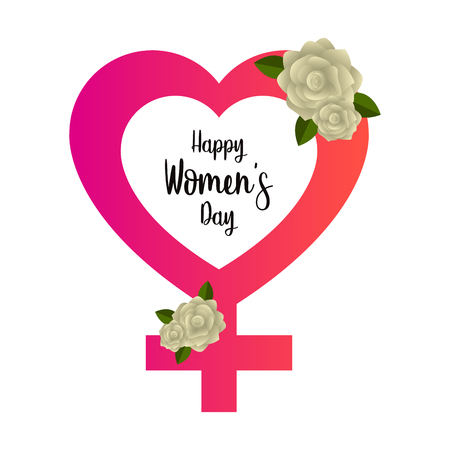 Female gender symbol. Happy women's dayのイラスト素材