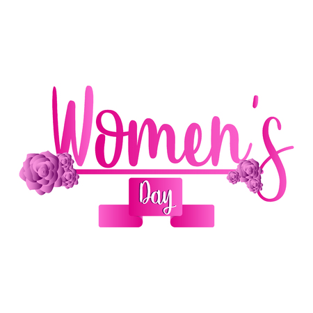 Happy women day isolated in plain background.のイラスト素材