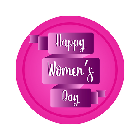 Happy women day isolated in plain background.のイラスト素材