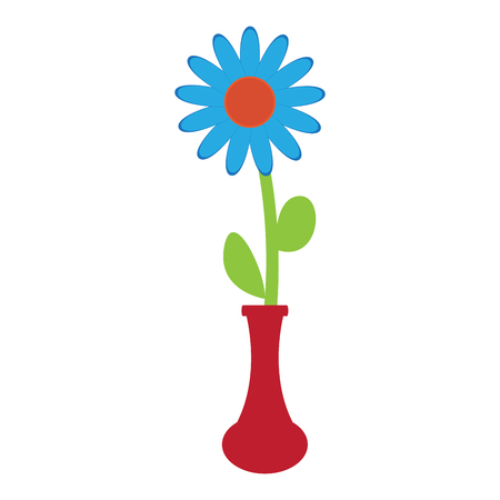 Cute flower on a pot. Vector illustration designのイラスト素材