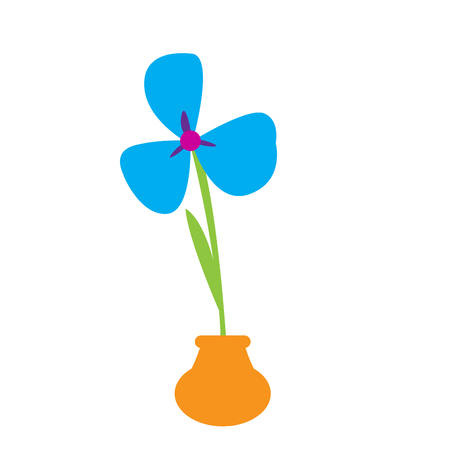 Cute flower on a potのイラスト素材