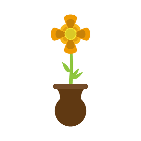 Cute flower on a pot. Vector illustration designのイラスト素材
